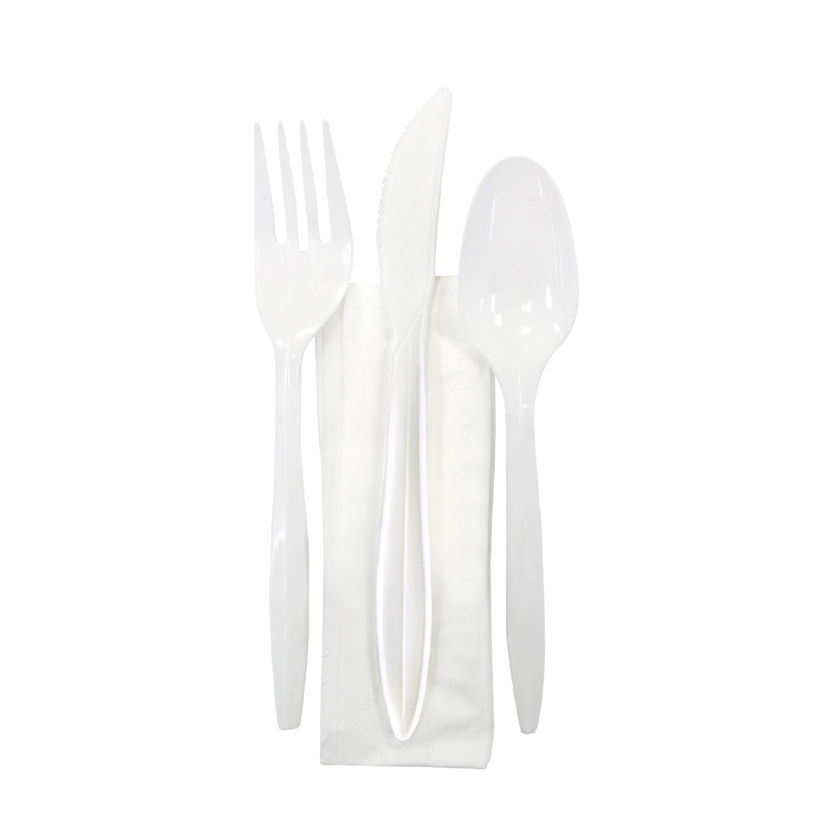 Medium Weight Polypropylene Cutlery Kits for Events - 4-Piece Sets | 250 Kits/Case, 250 Cases/Pallet